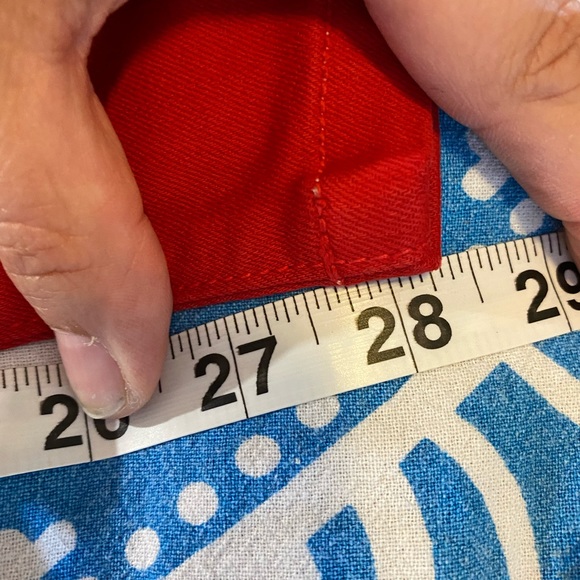 NYDJ RED SKINNY JEANS SIZE 9/10 30 28” ANKLE BEAUTIFUL EUC SLIMMING WONEN - Picture 7 of 13